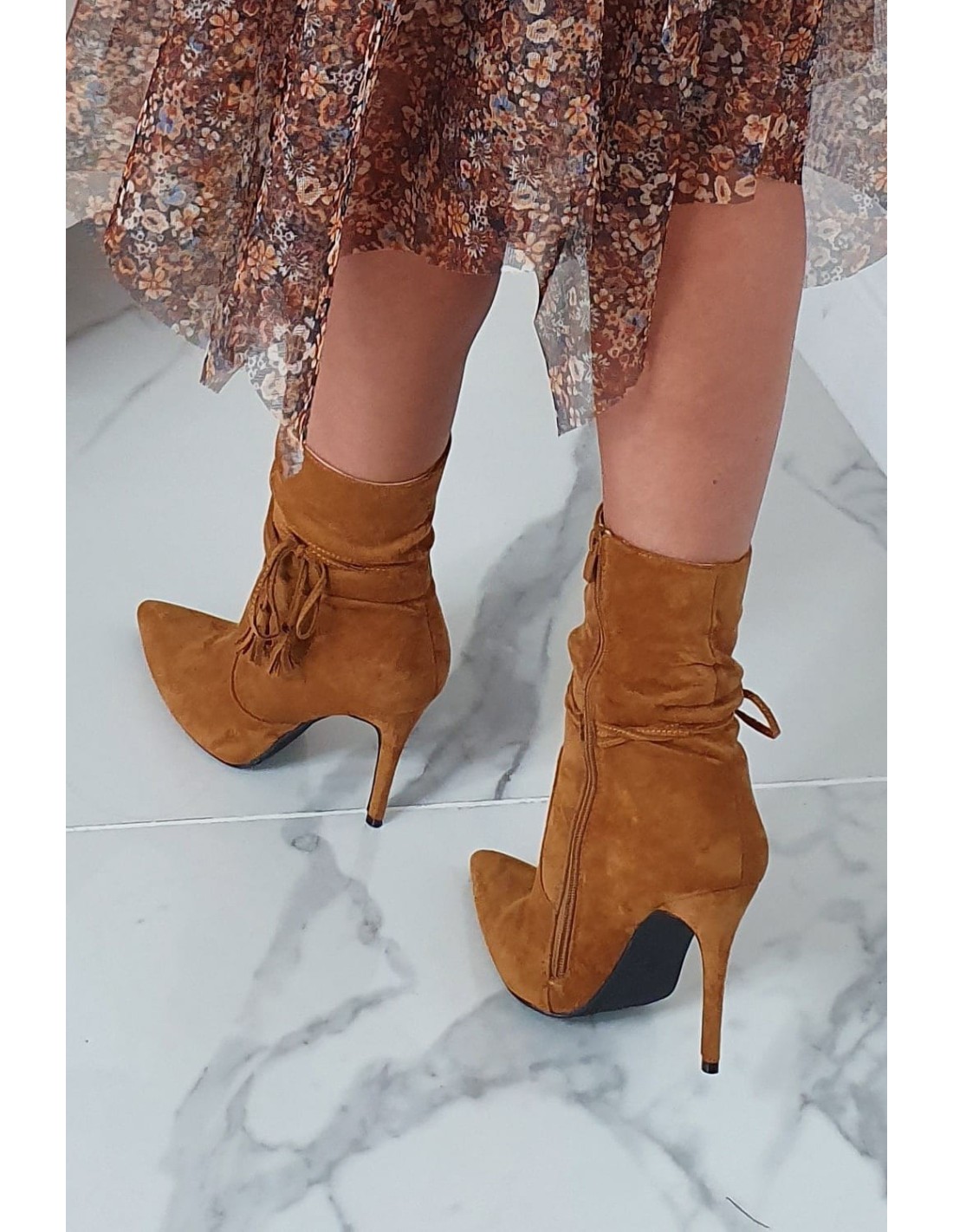 Short women\'s camel boots BU1816 - Online store - Boutique